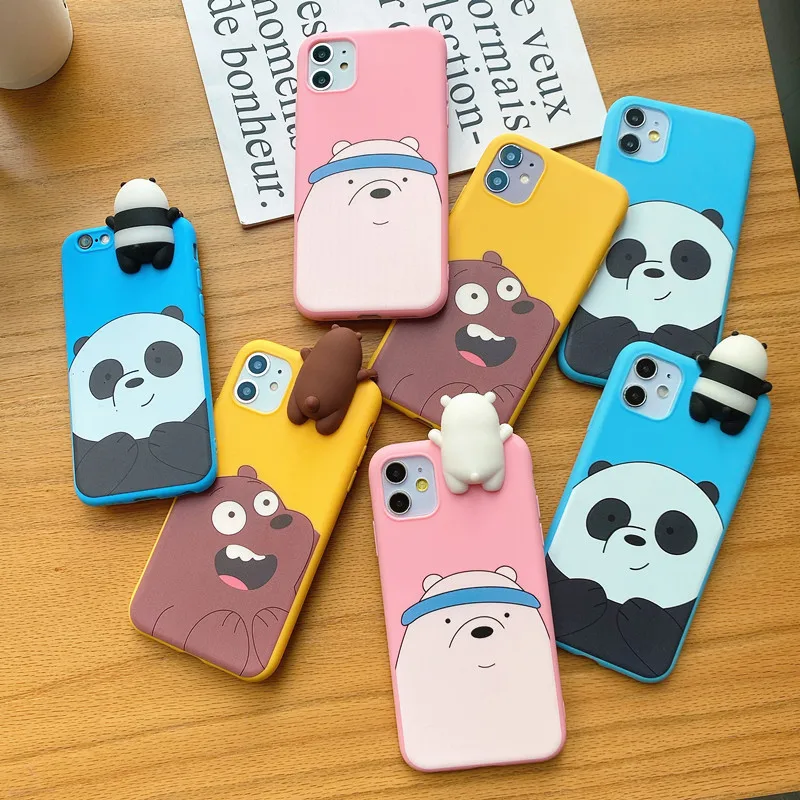 3D Cute Cartoon Funny Toys phone Case For iPhone XS 11 Pro Max XR X Candy Soft Silicone Cover iphone 6 6S 7 8 Plus Back case |