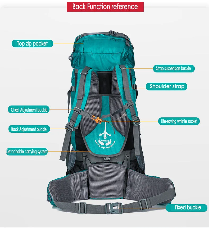80L mochila туристический рюкзак мочила для похода туризма рюкзаки путешествия Горный рюкзак Водонепроницаемый треккинг туристический