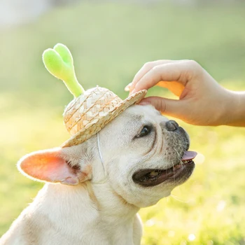 

Dog Hat Cat Summer Straw Hat Pet Summer Visor Cat Dog Straw Hat Czapka Dla Kota Summer Hats For Dogs DD50MZ