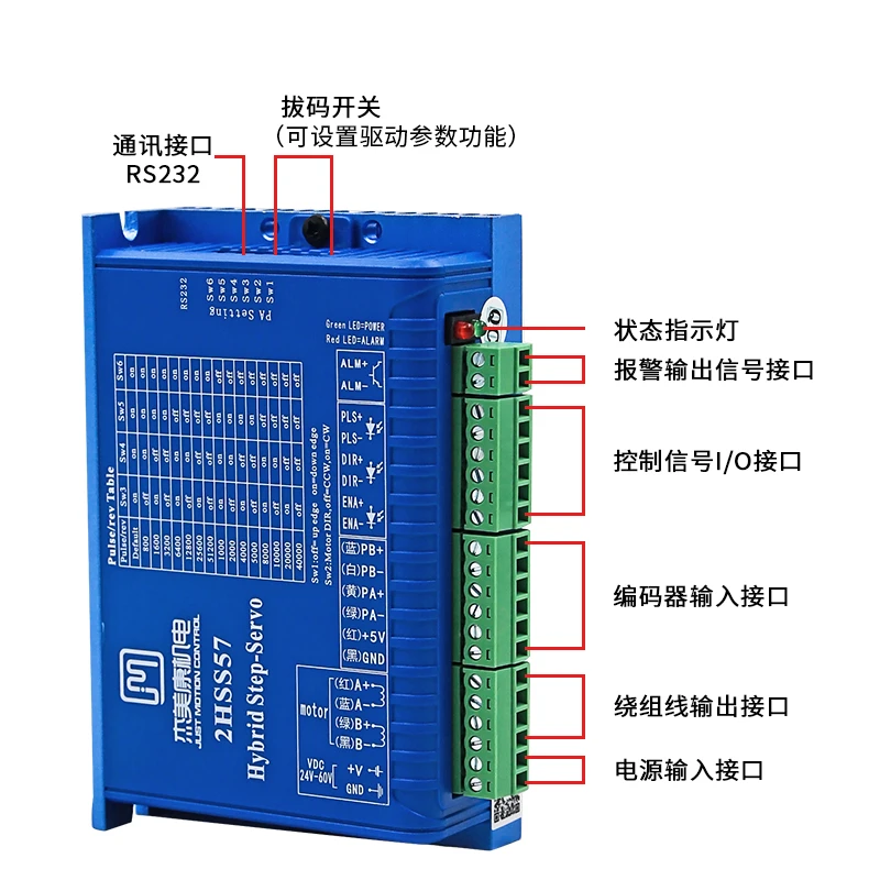 Драйвер шагового двигателя NEMA23 57J1880EC 1000 + 2HSS57 2 фазы 57 нм JMC|stepper motor phase|motor phasenema23 closed