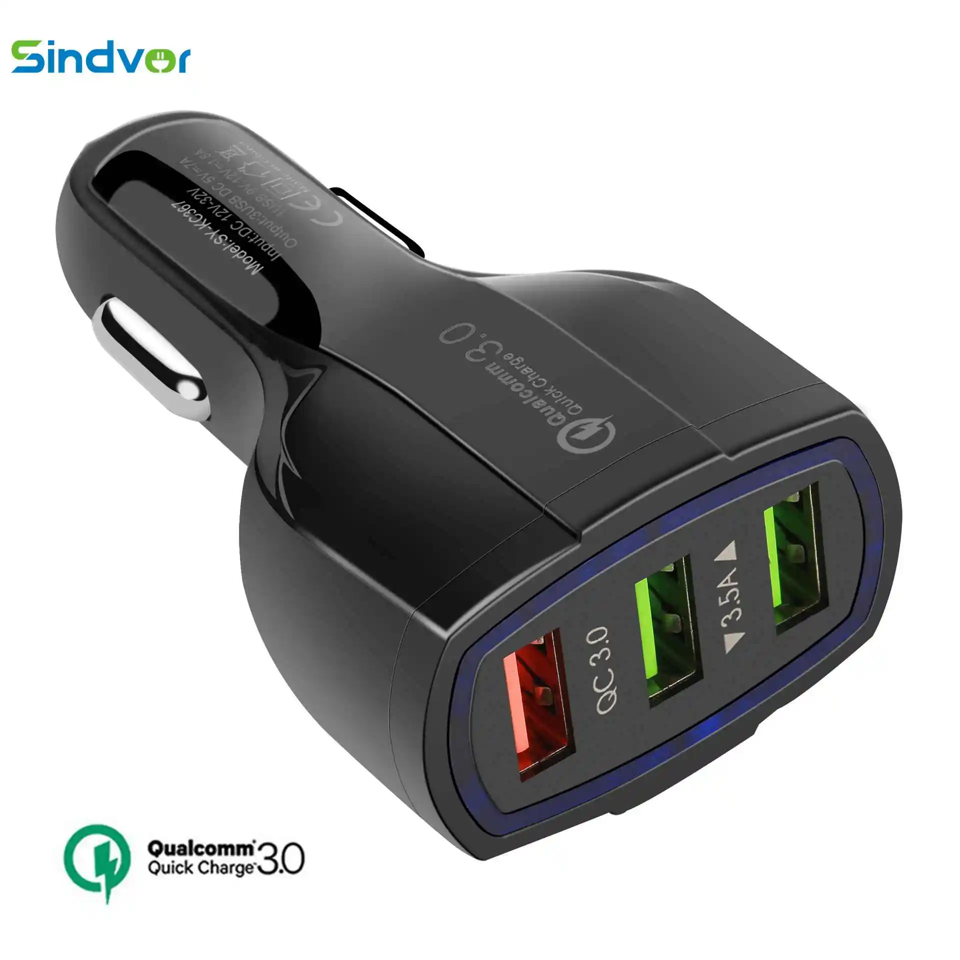 QC 3 0 USB Автомобильное зарядное устройство Быстрая зарядка порта быстрое для
