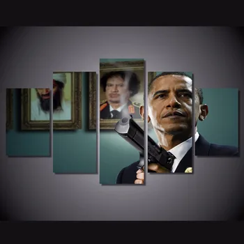 

Barack Obama Poster 5 Panel Wall Art Painting Pictures Printed Canvas for Home Modern Decoration Living Artwork Room