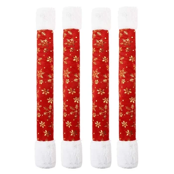 

4Pcs Miniwave Door Refrigerator Handle Cover Refrigerator Door Handle Protector Oven Gloves Appliance Decor Handles Home Christm
