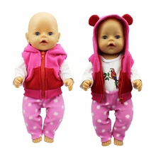 Костюм из трех предметов подходит для 43 см детская кукла одежда аксессуары для куклы реборн