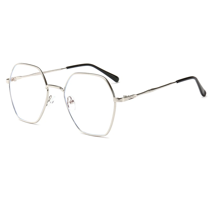 Металлический неправильный многоугольник оправа для очков в ретростиле художественные плоские зеркальные оптические очки могут быть оснащены очками для близорукости
