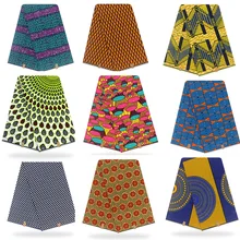 promotion African Real Wax Print Fabric Cotton Batik Ankara New Cloth For Nigerian Dress Print Ankara Fabric 6yards
