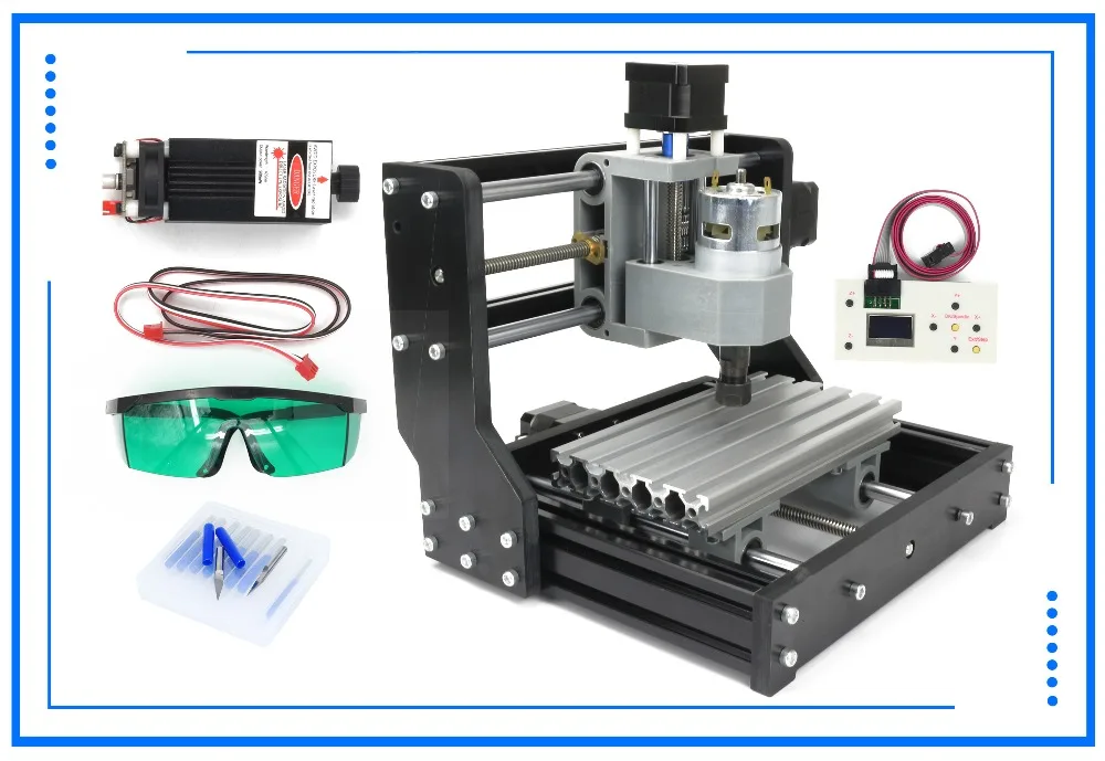 黑色1610PRO雕刻机+模块+500mW激光头详情_01