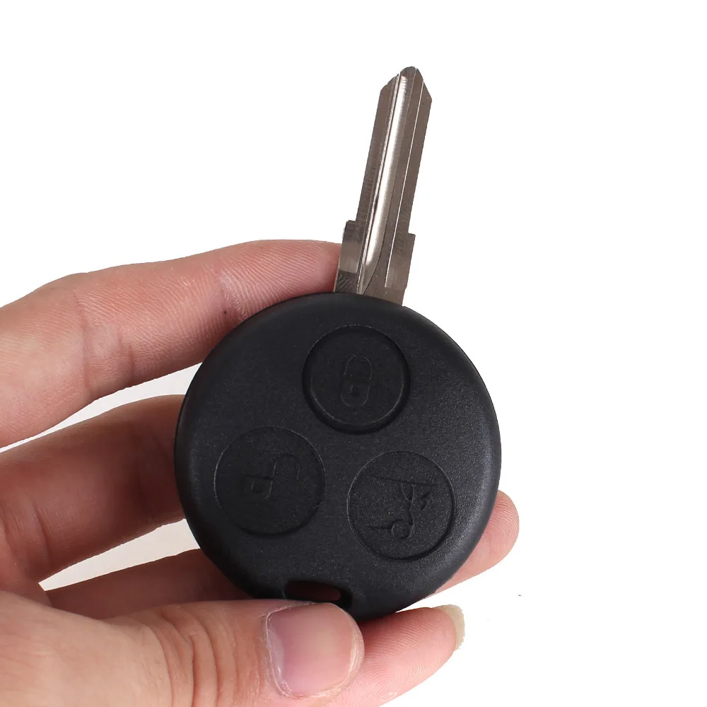 KEYYOU 10X3 кнопки дистанционного ключа оболочки чехол для Mercedes Benz SMART Fortwo Cas Uncut Пустой клинок авто ключ оболочки Чехол