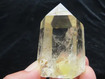 

afa880317+++natural mixing yellow quartz crystal point