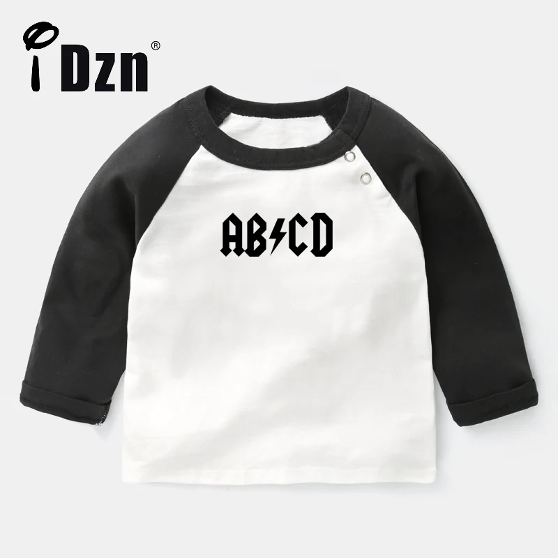 Baby T Shirts Kids ABCD Funny Rock Gifts Cute Print Long Sleeve