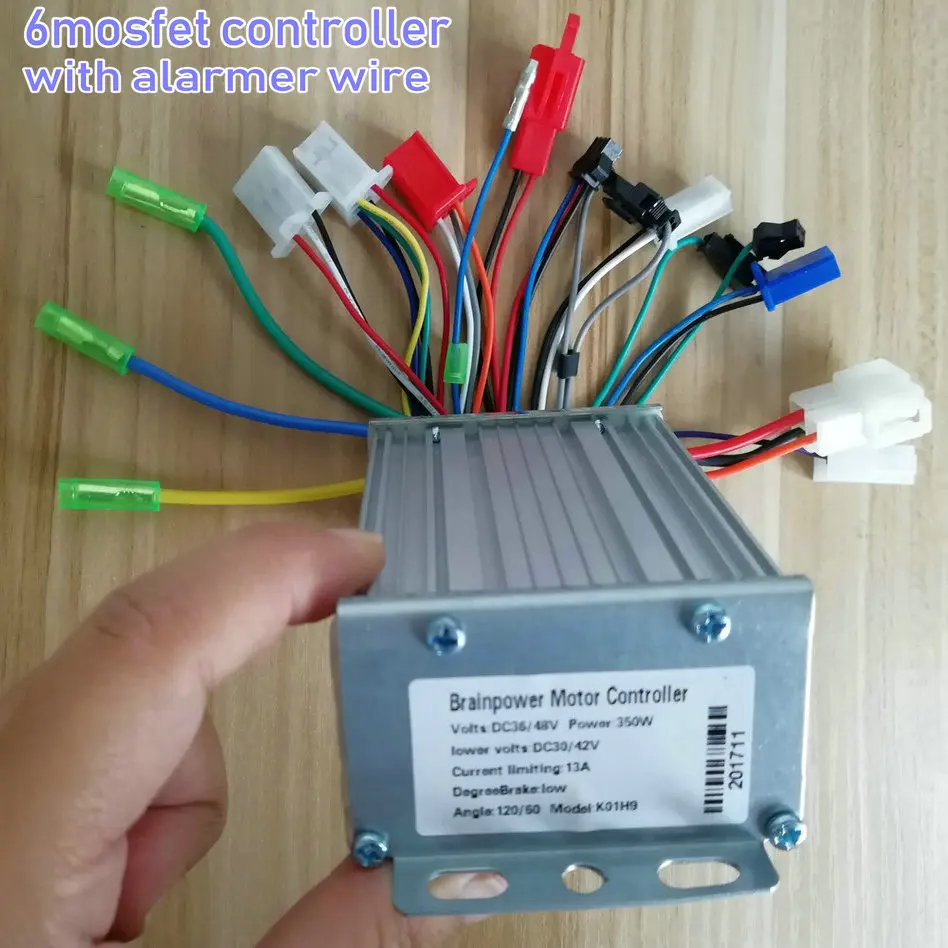 24v36v48v60V64V250w350w BLDC controller 6mosfet electric bike accessory MTB Tricycle scooter parts for sensor/sensorless motor