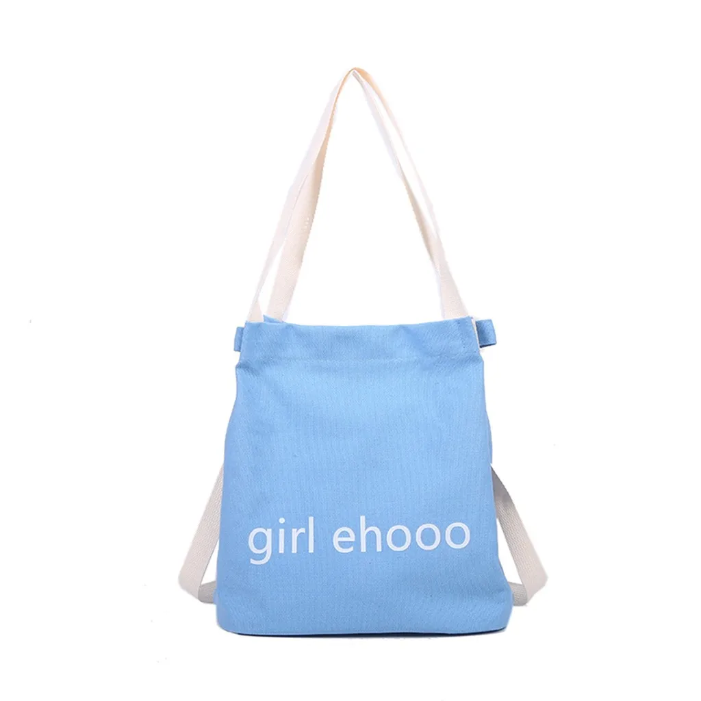 

Women's Canvas Bag Simple Letter Cloth Bag Canvas Shoulder Bag Large Capacity Student Bag Leisure Reusable Shopping Bags 1223