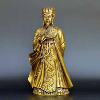 

Chinese old collection handwork bronze Zhu Geliang statue