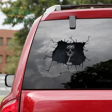 EARLFAMILY 13cm x 10cm Car Sticker Horror Wall Stickers Silent Skull Car Styling Window Home Decor Halloween Wall Floor Decal