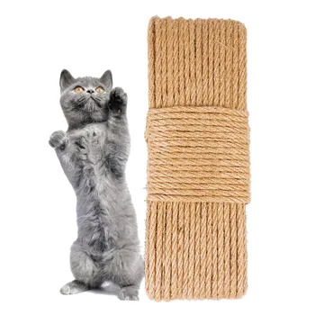 

DIY Cat Climbing Frame Accessories 50M Pet Cat Sisal Rope Cat Scratching Board Hemp Rope 1 Roll Sisal Rope for Cat Grinding Claw