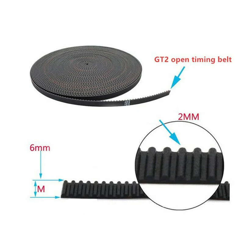 Резиновый Ремень ГРМ GT2 5 м 2GT ширина 6 мм для 3D-принтера ЧПУ Reprap Prusa i3 прочный и