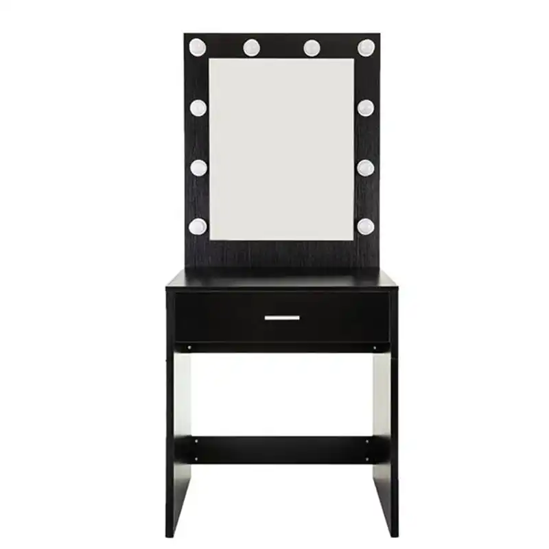 Black Vanity Desk Fch With A Light Cannon Large Mirror Single Drawer Dressing Table Black Dressing Room Bedroom Furniture Aliexpress