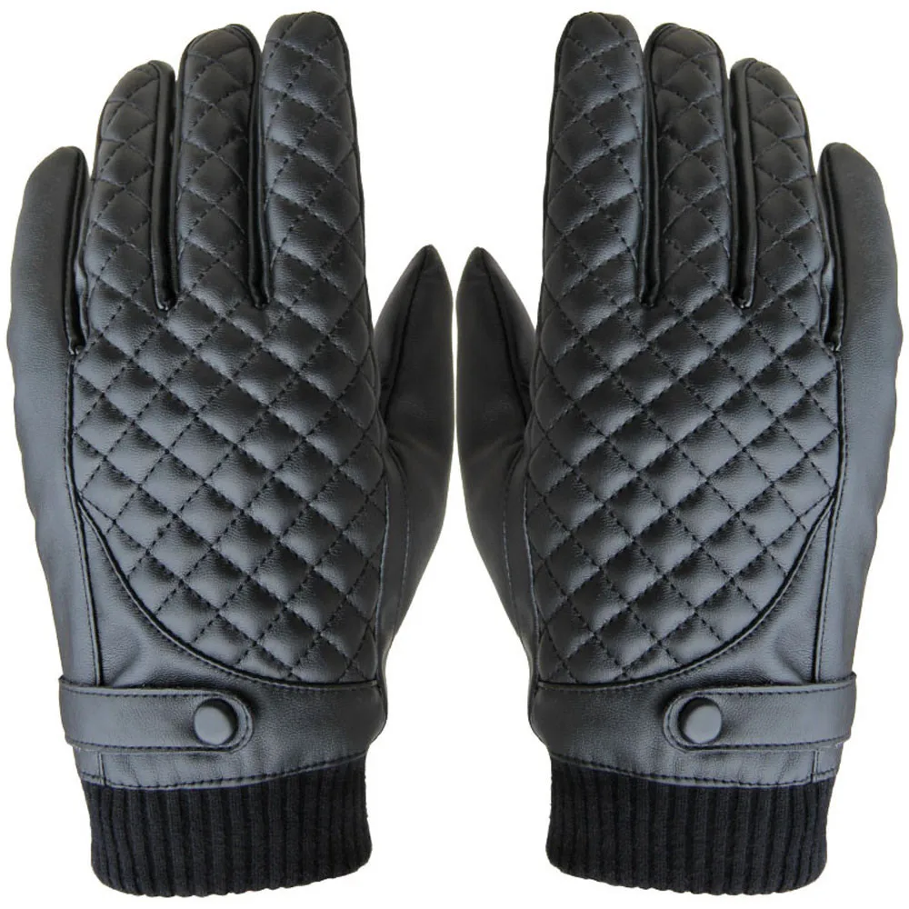 

Men Winter Gloves Full Finger Gloves Warm Motorcycle Riding Sports Leather Gloves Touch Screen windproof Gloves guantes luva new