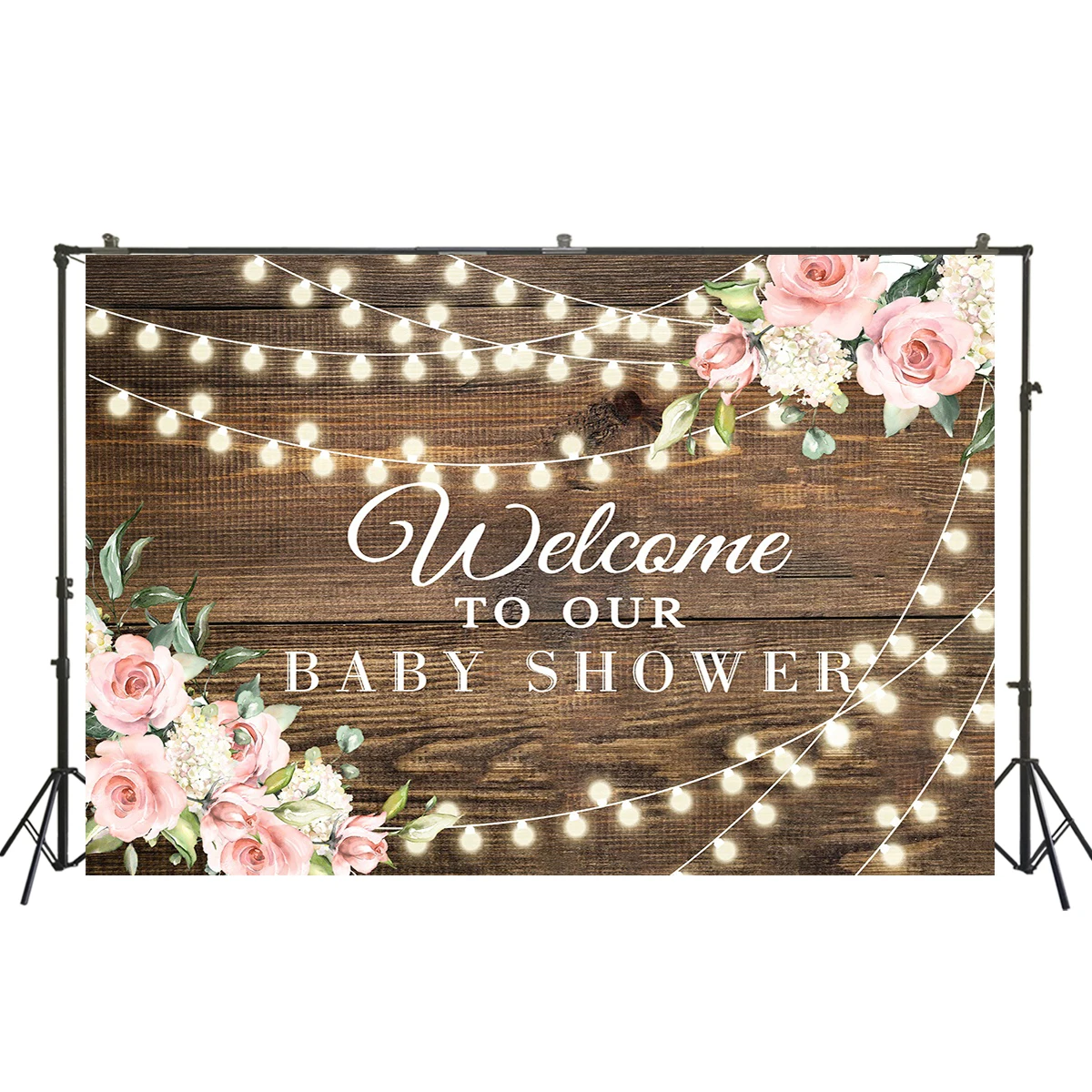 Фон с изображением деревянной цветок фон Baby Shower для фотосъемки Цветочный