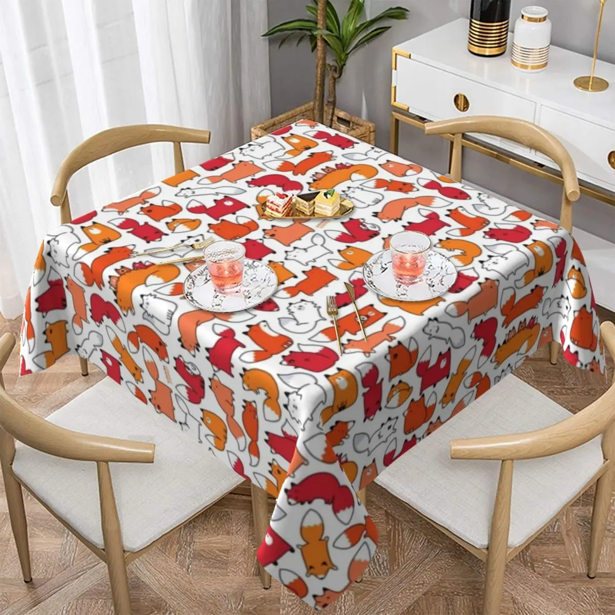Скатерть из протектор печати полиэстера в стиле ретро | Дом и сад