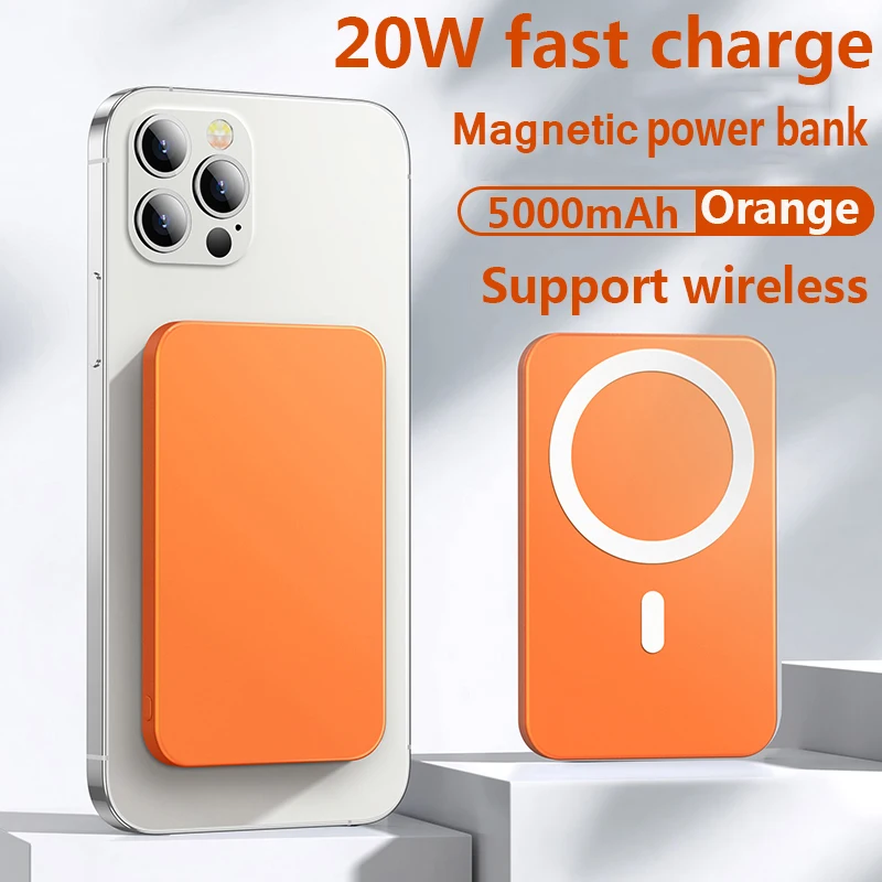 2022 10000mAh 15W Magnetic Wireless Power Bank Battery Pack For iphone 13 12 Xiami Samsung Huawei External Auxiliary Powerbank battery pack for phone Power Bank