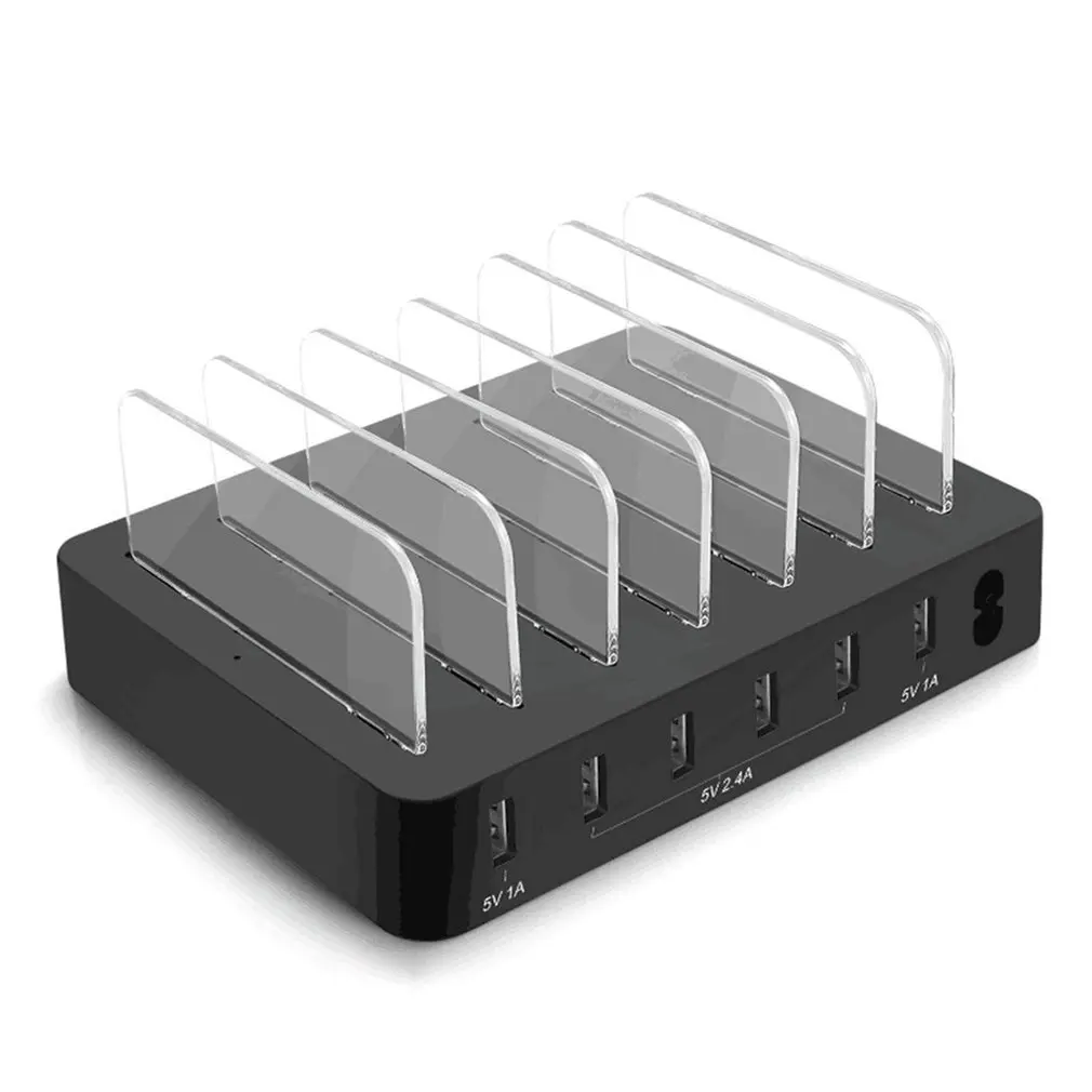Многофункциональное зарядное устройство для быстрой зарядки Usb зарядное устройство 6 портов док-станция поддержка для всех телефонов/столов/смарт-часов/банка питания