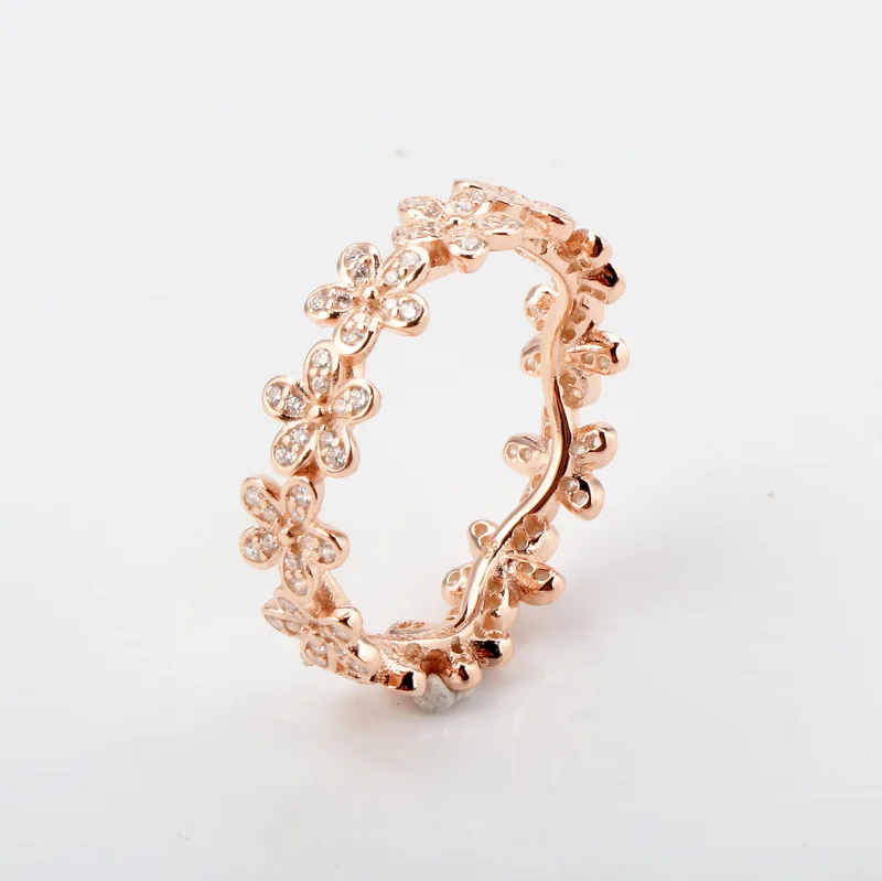 925 Sterling Silver pandora Ring Rose 
