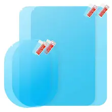 Автомобильное зеркало заднего вида дождестойкий фильм полный экран стекло анти туман боковое окно отражающее зеркало универсальная водонепроницаемая пленка