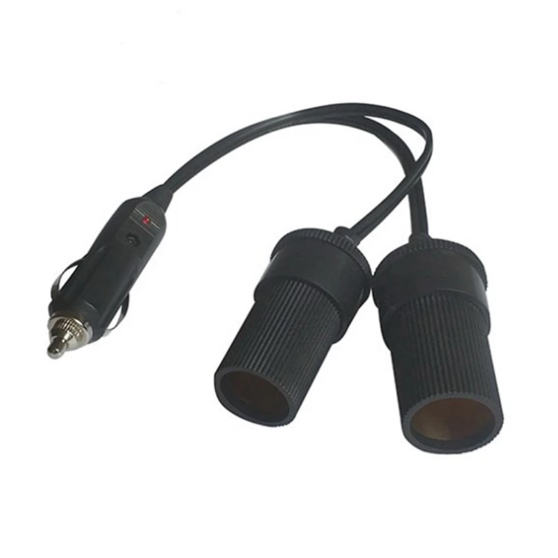 1pc 12V Double Power Dual Car Cigarette Lighter Socket Plug Adaptor Charger Splitter
