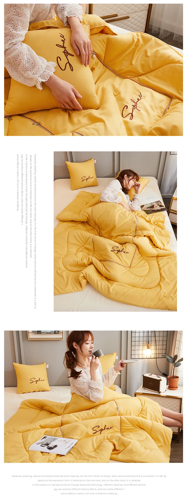 Nordic Light Luxury Style 3D Embroidery Cushion Blanket, Car, Office, Foldable Air-Conditioning Quilt, Living Room Sofa Pillow