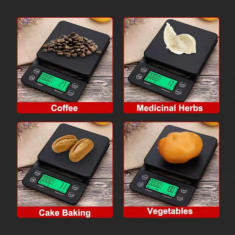 Coffee Scale with Timer Digital Kitchen Food Scale for Cooking