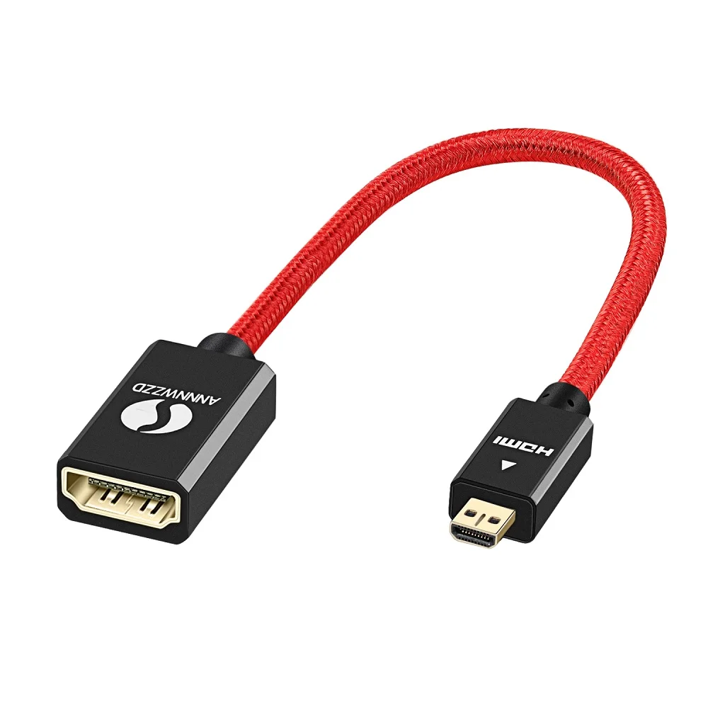 Кабель Micro HDMI штекер гнездо адаптер HD4K коннектор конвертер для проектора HDTV плоская Камера GoPro Micro|Кабели HDMI| |