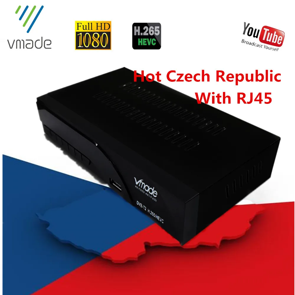 Популярная Чешская ТВ приставка DVB T2 цифровой ресивер MPEG4 H.265 Поддержка Youtube USB