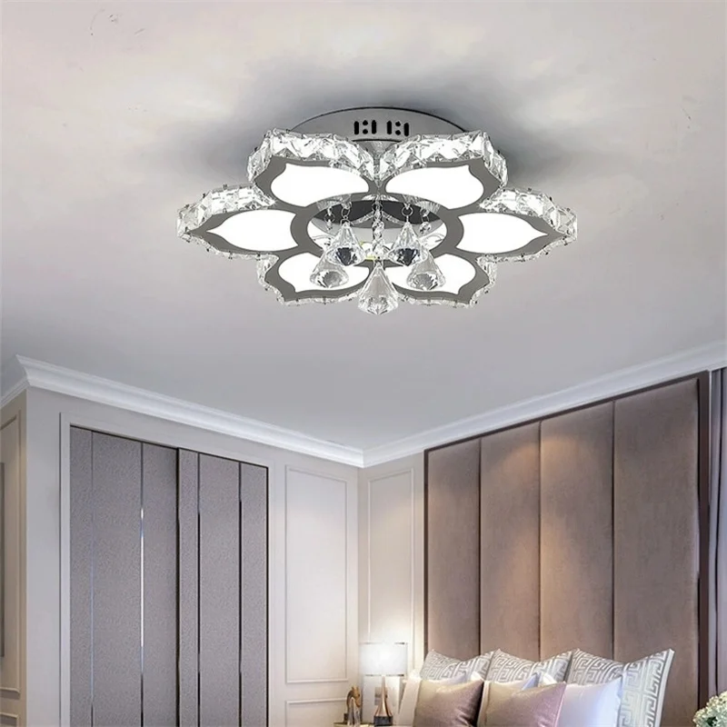 Crystal Led Ceiling Lamp Modern Living Room Decoration Modern Chandelier Nordic Bedroom Dining Room Lighting Fixture Home Decro hanging chandelier