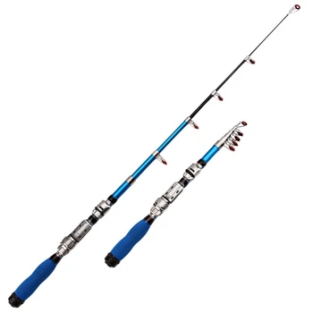 

Mini Portable Sea Rod Telescopic Pocket Fishing Rod Shrink 35cm Mini Sea Rod Blue