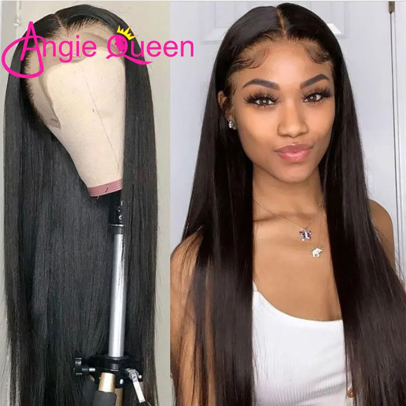 straight human hair wig