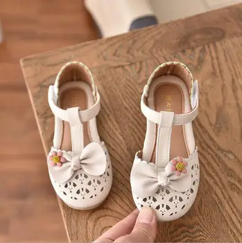 

Kids Baby Girls Hollow out Shoes Breathable Kids Infant Girls Sandals PU Leather Bow Princess Toddler Children Girls Sandals