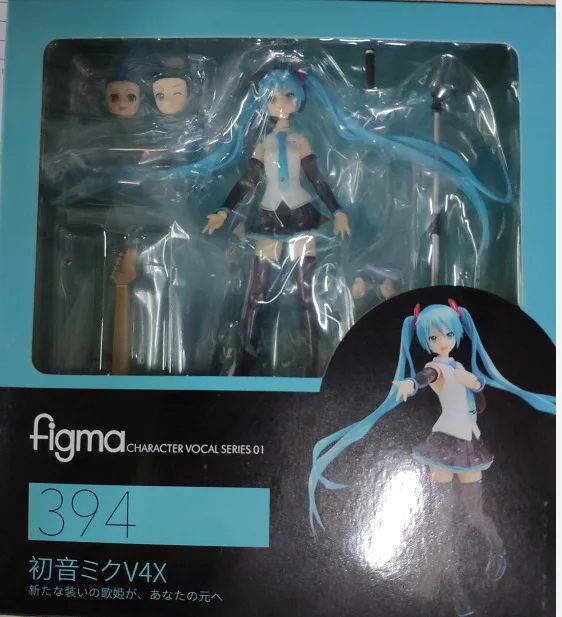 Аниме Сексуальная свободная B-style Figma 394 200# Hatsune Miku V4X вокал Ver милые игрушки для девочек ПВХ фигурка Коллекционная модель LELAKAYA - Цвет: D With color box