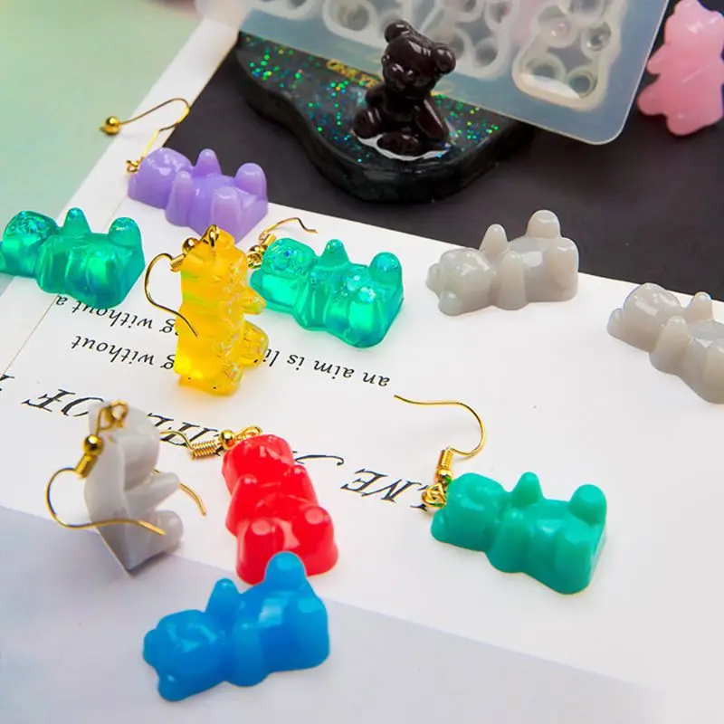 Симпатичные Медвежонок сахар силиконовая форма Кристалл Смола эпоксидная