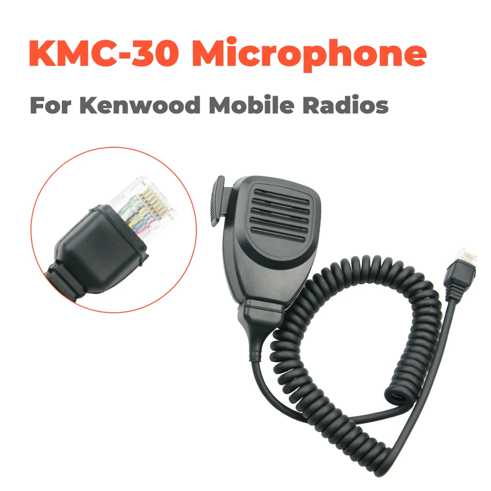 

KMC-30 8-pin Plug Standard Dynamic Mobile Radio Microphone Handheld Speaker for Kenwood Radio TM-261A TM-271A TM-461A TM-471A
