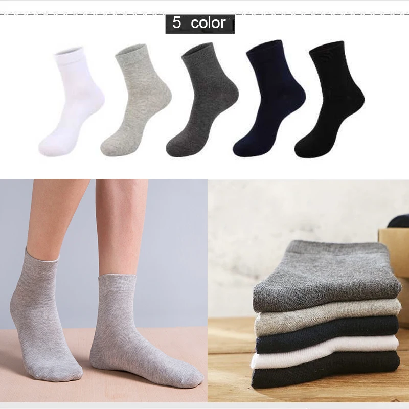 10 пар/лот высокое качество мужские хлопковые носки черные в деловом стиле из