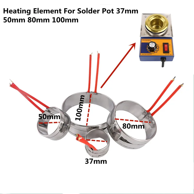 Heating Element For Solder Pot Solder Machine Tin Furnace Desoldering Bath Ceramic Heater Element For Soldering Iron