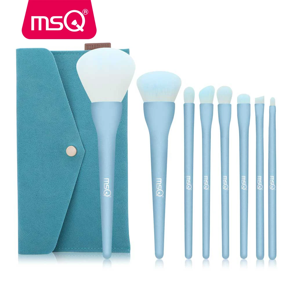 

MSQ 8PCS Makeup Brushes Sets Powder Foundation Eyeshadow Blusher Professional Beauty Make Up Candy Cosmetic Tool With Bag