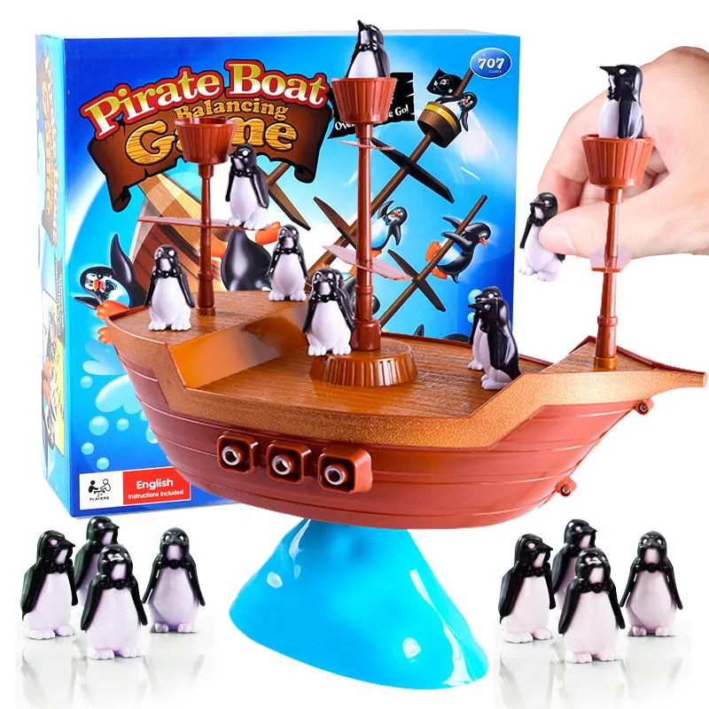 

70761 Pirate Ship Balance Game Little Penguin Educational Tabletop Game Parent And Child Interactive Toy