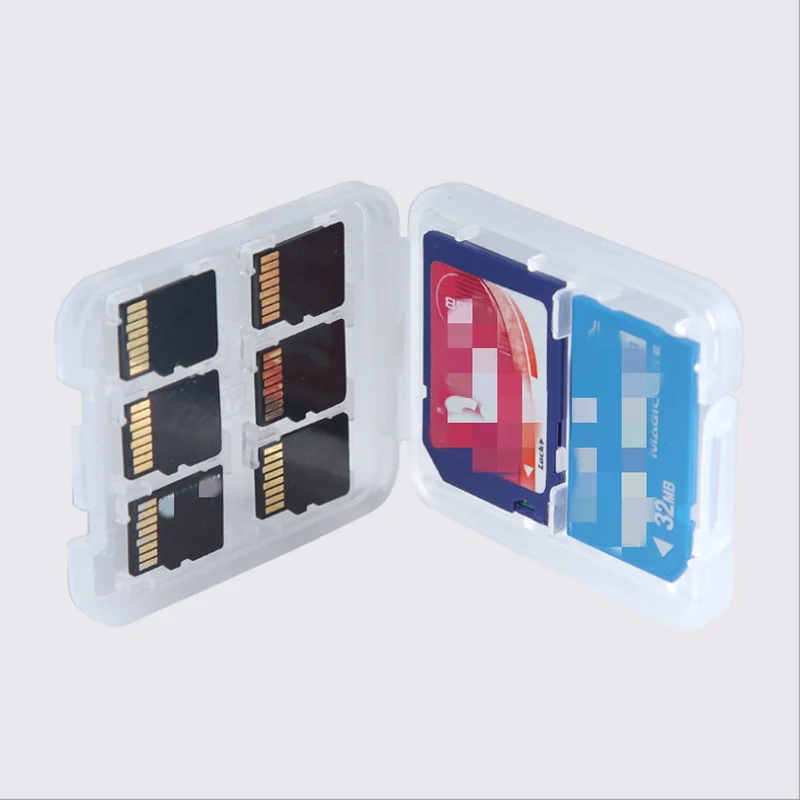 

Double-Layers Hard Plastic Micro SD SDHC TF MS Memory Card Storage Box Protector Holder Hard Case Simple Style Case