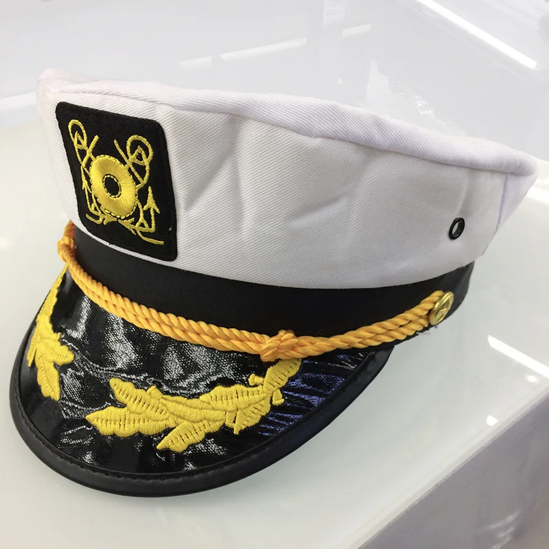 Морской корабль, лодка, Детская атласная фуражка капитана морского флота, Admiral, белое золото, кепка, капелуш, дамски, Lato Gorras Para Hombre, сомбреро