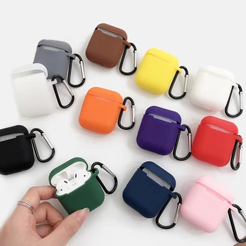 

Mini Soft Silicone Case For Apple Airpods Shockproof Cover For Apple AirPods Earphone Cases for Air Pods Protector Case Storage