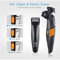 Kemei 2 in 1 Multifunction Electric Shaver and Hair Trimmer 19 Settings Cutting Length Adjustable Reciprocating Powerful Razor 2