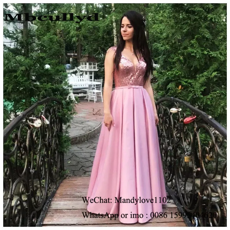 Pictures color Mbcullyd, розовые вечерние платья с блестками, длинное сексуальное платье с тонкими бретельками, африканские вечерние платья размера плюс, Vestidos de fiesta de noche - Цвет: Pictures color