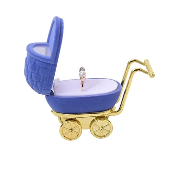 

Stroller Shape Jewelry Display Packing Gift Box Engagement Wedding Rings Case